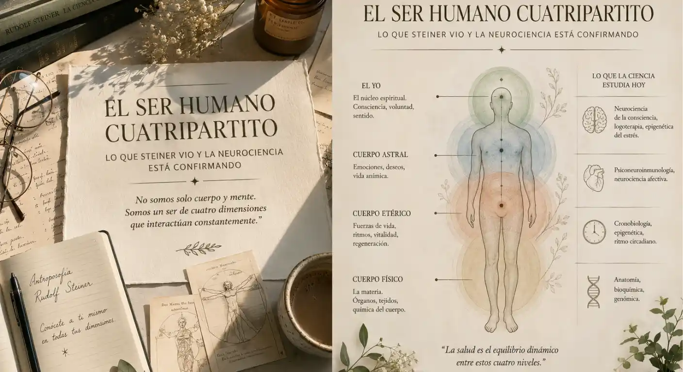 ilustraciones del ser humano cuatripartito