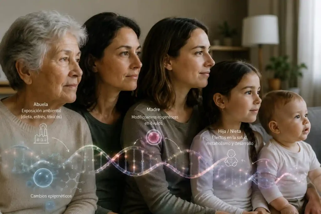 imagen de mujeres con herencia epigenética intergeneracional
